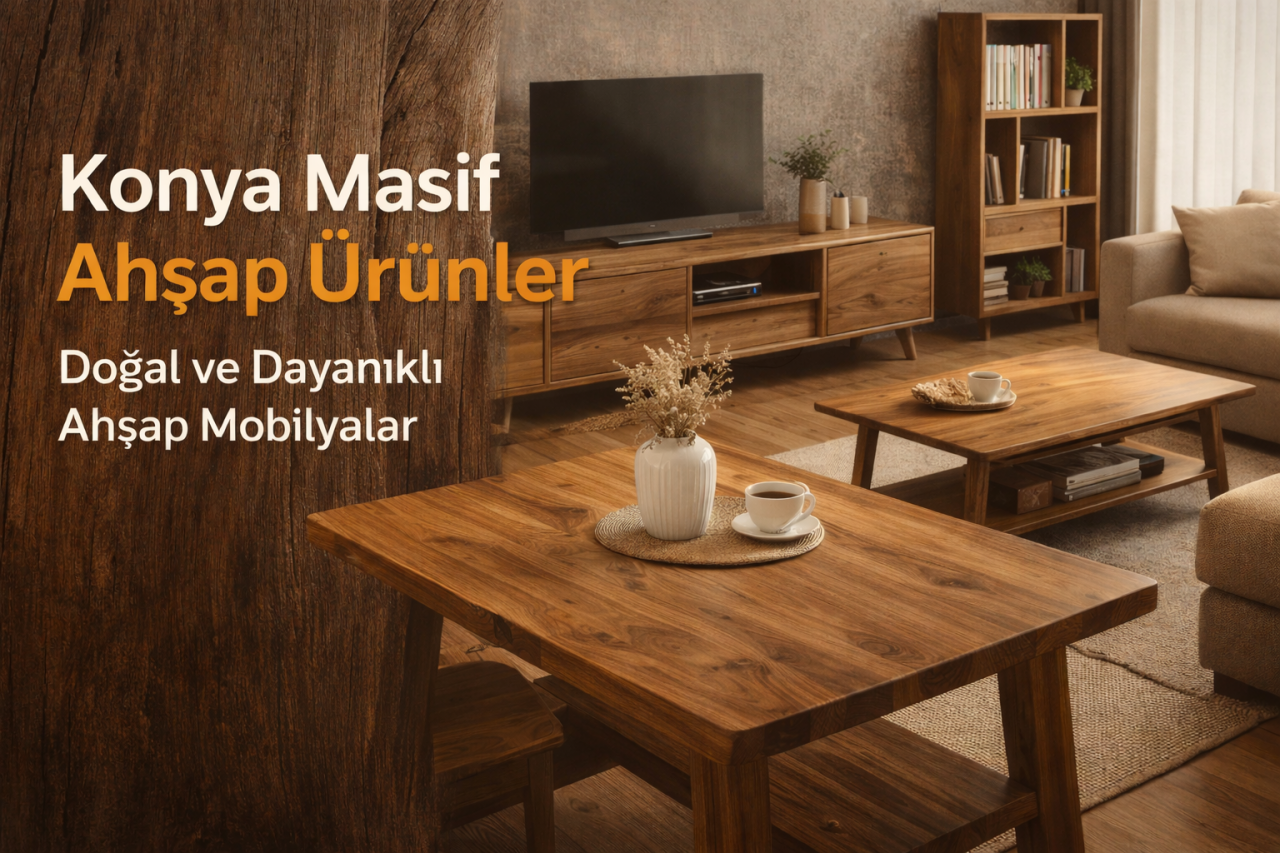 Konya Masif Ahşap Ürünler | Doğal ve Dayanıklı Ahşap Mobilyalar