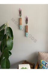 2'li AHŞAP ÇİÇEKLİK MUTFAK BANYO KIŞ BAHÇESİ BOHEM RUSTİK BALKON YAPAY ÇİÇEK EV HEDİYESİ ÇEYİZ