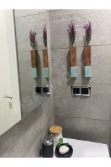 2'li AHŞAP ÇİÇEKLİK MUTFAK BANYO KIŞ BAHÇESİ BOHEM RUSTİK BALKON YAPAY ÇİÇEK EV HEDİYESİ ÇEYİZ