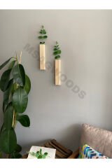 2'Lİ AHŞAP ÇİÇEKLİK BANYO MUTFAK KIŞ BAHÇESİ RUSTİK BOHEM BALKON YAPAY ÇİÇEK EV HEDİYESİ ÇEYİZ