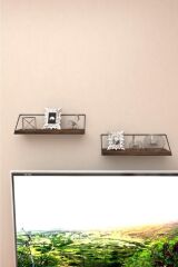 Ikili Duvar Tipi Ahşap Raf Düzenleyici Organizer Ev Hediyesi Ofis Balkon Mutfak Banyo