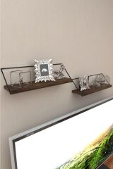 Ikili Duvar Tipi Ahşap Raf Düzenleyici Organizer Ev Hediyesi Ofis Balkon Mutfak Banyo