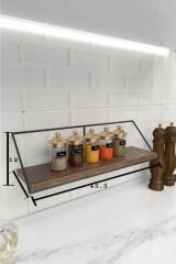 Ikili Duvar Tipi Ahşap Raf Düzenleyici Organizer Ev Hediyesi Ofis Balkon Mutfak Banyo