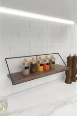 Ikili Duvar Tipi Ahşap Raf Düzenleyici Organizer Ev Hediyesi Ofis Balkon Mutfak Banyo