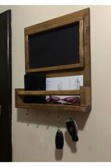 Doğal Ahşap Aa Masif Panel Anahtar Askısı Yazı Tahtası Not Panosu Kapı Önü-tebeşir Tahtası-isimlik