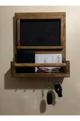 Doğal Ahşap Aa Masif Panel Anahtar Askısı Yazı Tahtası Not Panosu Kapı Önü-tebeşir Tahtası-isimlik