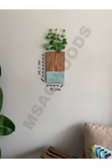 2'Lİ AHŞAP ÇİÇEKLİK MUTFAK BANYO YAPAY ÇİÇEK BALKON KIŞ BAHÇESİ EV HEDİYESİ ÇEYİZ BOHEM RUSTİK