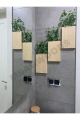 3'LÜ AHŞAP ÇİÇEKLİK MUTFAK BANYO KIŞ BAHÇESİ YAPAY ÇİÇEK BALKON EV HEDİYESİ ÇEYİZ BOHEM RUSTİK