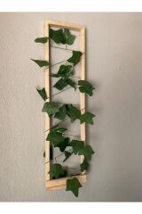 Tekli Ahşap Peri Ledli Sarmaşıklı Duvar Çıtası Kış Bahçesi Balkon Dekor Bohem Retro Çeyiz