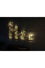 Peri Ledli Çamağacı Ahşap Saksı Sarmaşıklı Standı Çiçeklik Kış Bahçesi Balkon Dekor Yapay Çiçek