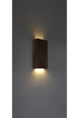 Ahşap Dekoratif Ledli Aplik Duvar Balkon Antre Aksesuarı Otel Cafe Villa Bohem Rustik Dekor Pilhariç