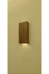 Ahşap Dekoratif Ledli Aplik Duvar Balkon Antre Aksesuarı Otel Cafe Villa Bohem Rustik Dekor Pilhariç