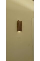 Ahşap Dekoratif Ledli Aplik Duvar Balkon Antre Aksesuarı Otel Cafe Villa Bohem Rustik Dekor Pilhariç