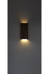 Ahşap Dekoratif Ledli Aplik Duvar Balkon Antre Aksesuarı Otel Cafe Villa Bohem Rustik Dekor Pilhariç