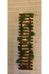 Ledli Pilli Çamağacı Ahşap Saksı Sarmaşıklı Standı Çiçeklik Kış Bahçesi Balkon Dekor Yapay Çiçek