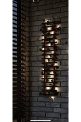 Ledli Pilli Çamağacı Ahşap Saksı Sarmaşıklı Standı Çiçeklik Kış Bahçesi Balkon Dekor Yapay Çiçek