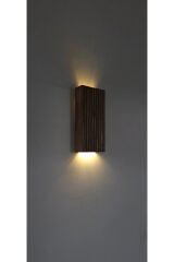 Ahşap Dekoratif Peri Ledli Aplik Duvar Balkon Antre Aksesuarı Otel Cafe Villa Bohem Rustik Dekor