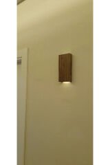 Ahşap Dekoratif Peri Ledli Aplik Duvar Balkon Antre Aksesuarı Otel Cafe Villa Bohem Rustik Dekor