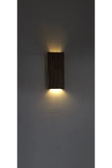 Ahşap Dekoratif Peri Ledli Aplik Duvar Balkon Antre Aksesuarı Otel Cafe Villa Bohem Rustik Dekor