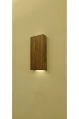 Ahşap Dekoratif Peri Ledli Aplik Duvar Balkon Antre Aksesuarı Otel Cafe Villa Bohem Rustik Dekor