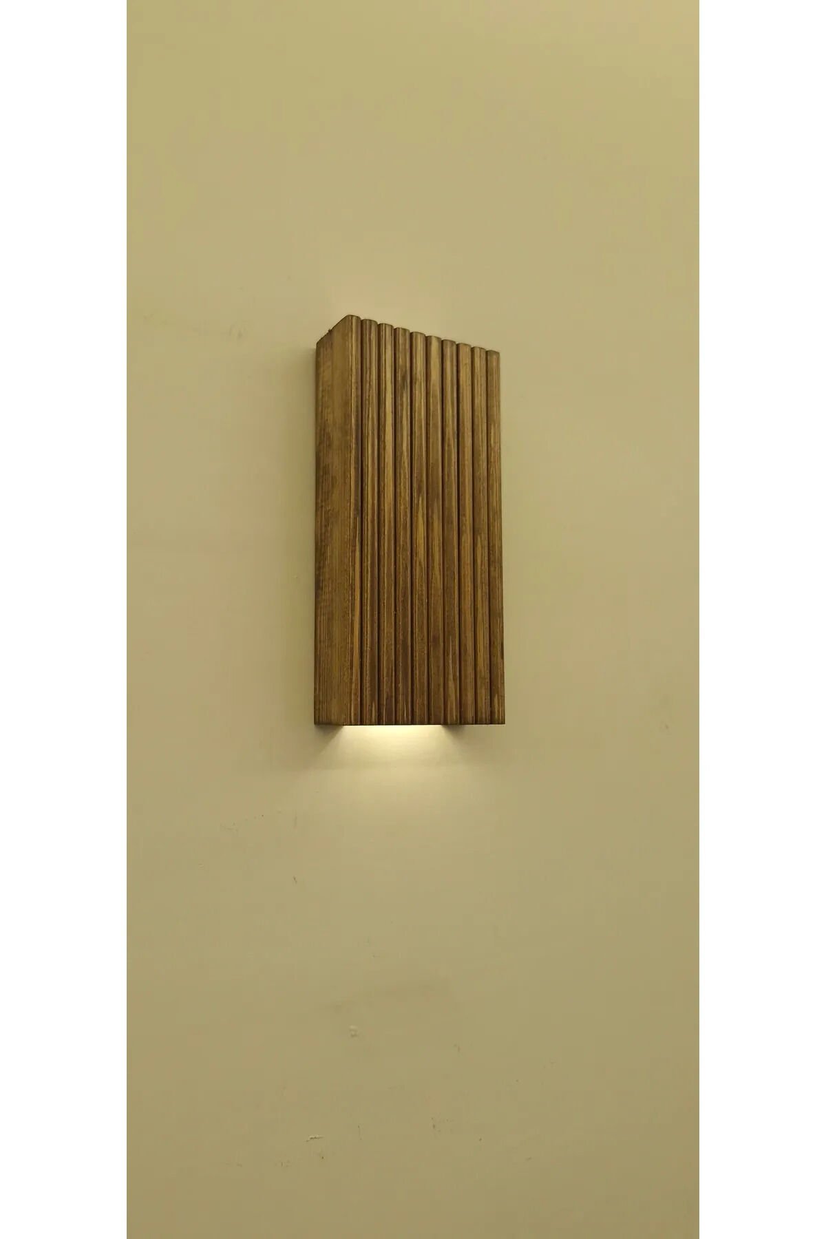 Ahşap Dekoratif Peri Ledli Aplik Duvar Balkon Antre Aksesuarı Otel Cafe Villa Bohem Rustik Dekor