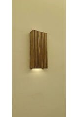 Ahşap Dekoratif Peri Ledli Aplik Duvar Balkon Antre Aksesuarı Otel Cafe Villa Bohem Rustik Dekor