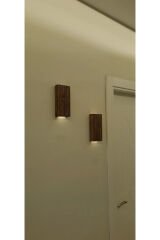 Ahşap Dekoratif Peri Ledli Aplik Duvar Balkon Antre Aksesuarı Otel Cafe Villa Bohem Dekor 20cm