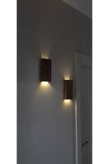 Ahşap Dekoratif Peri Ledli Aplik Duvar Balkon Antre Aksesuarı Otel Cafe Villa Bohem Dekor 20cm