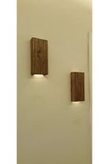 Ahşap Dekoratif Peri Ledli Aplik Duvar Balkon Antre Aksesuarı Otel Cafe Villa Bohem Dekor 20cm