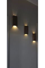 Ahşap Dekoratif Peri Ledli Aplik Duvar Balkon Antre Aksesuarı Otel Cafe Villa Bohem Dekor