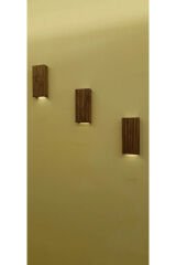 Ahşap Dekoratif Peri Ledli Aplik Duvar Balkon Antre Aksesuarı Otel Cafe Villa Bohem Dekor