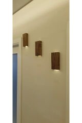 Ahşap Dekoratif Peri Ledli Aplik Duvar Balkon Antre Aksesuarı Otel Cafe Villa Bohem Dekor