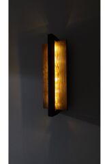 Ahşap Dekoratif Peri Ledli Aplik Duvar Balkon Antre Aksesuarı Otel Cafe Villa Bohem Rustik 40cm