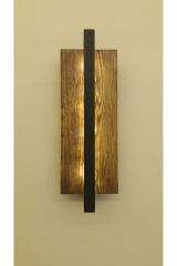 Ahşap Dekoratif Peri Ledli Aplik Duvar Balkon Antre Aksesuarı Otel Cafe Villa Bohem Rustik 40cm