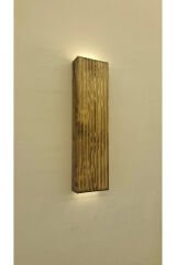 Ahşap Dekoratif Peri Ledli Aplik Balkon Antre Aksesuarı Otel Cafe Villa Bohem Rustik Dekor 35cm