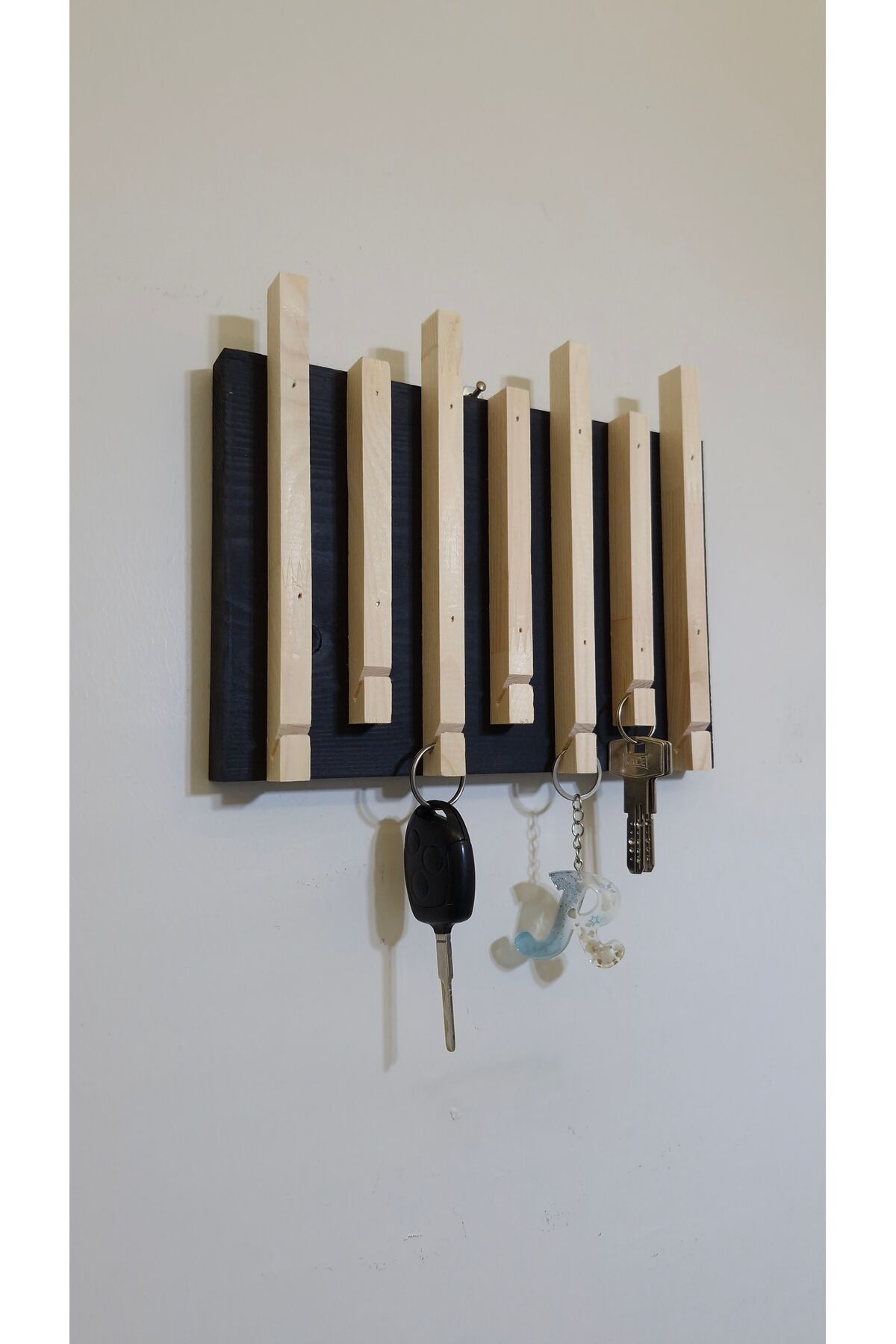 Dekoratif Ahşap Anahtarlık Antre Hol Askılık Duvar Askısı