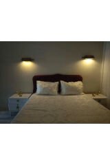 2 Li Dekoratif Peri Ledli Ahşap Aplik Dekoratif Aydınlatma Duvar Dekoru Yatak Odası Aplik