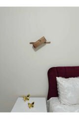 2 Li Dekoratif Peri Ledli Ahşap Aplik Dekoratif Aydınlatma Duvar Dekoru Yatak Odası Aplik