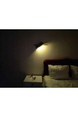 2 Li Dekoratif Peri Ledli Ahşap Aplik Dekoratif Aydınlatma Duvar Dekoru Yatak Odası Aplik