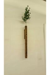 Dekoratif Ahşap Çiçeklik Duvar Dekoru Rustik Çiçeklik Yapay Çiçek Ev Antre Balkon Saksılık 50cm