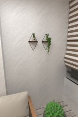 2 Li Lüks Doğal Masif Ahşap Dekoratif Üçgen Raf Balkon Tanzim Çiçeklik Saksılık