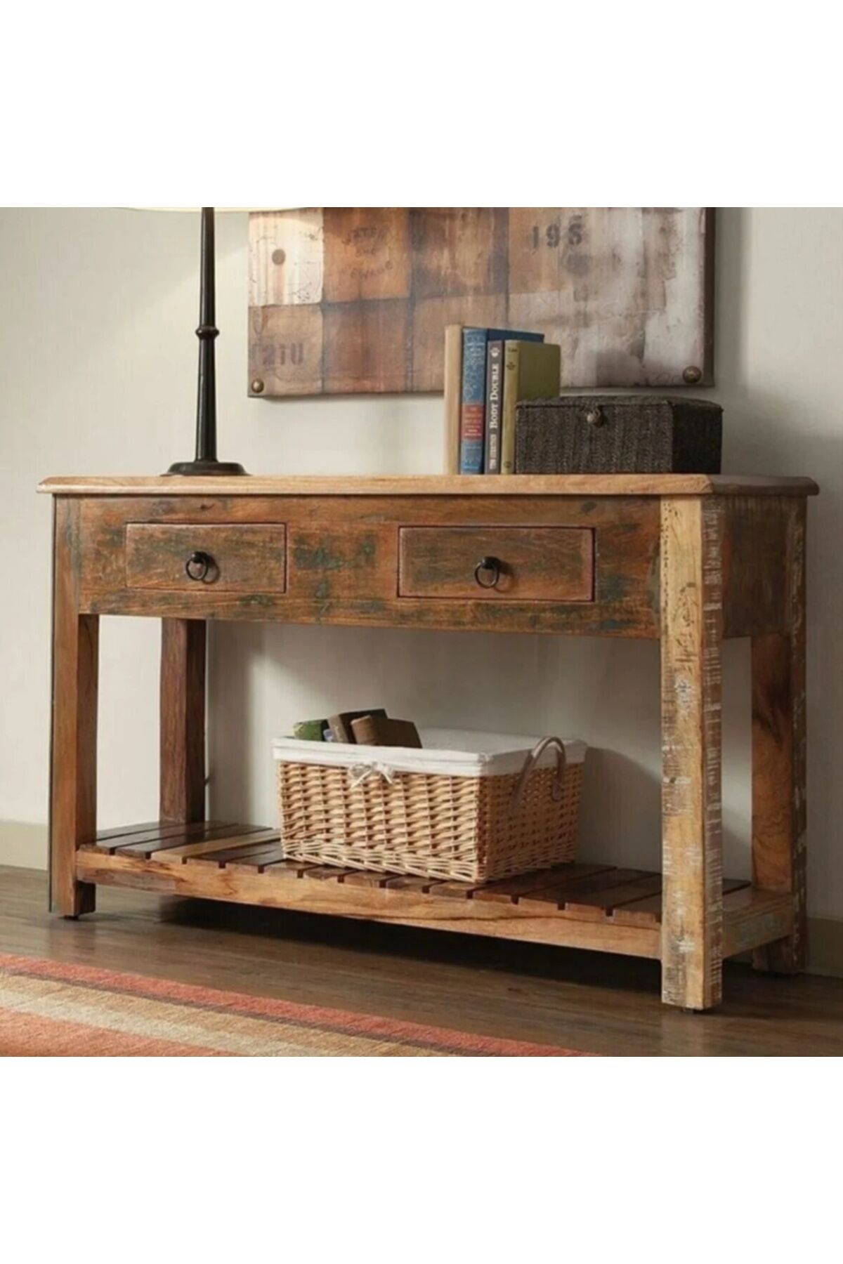  Doğal Masif Ahşap Dresuar