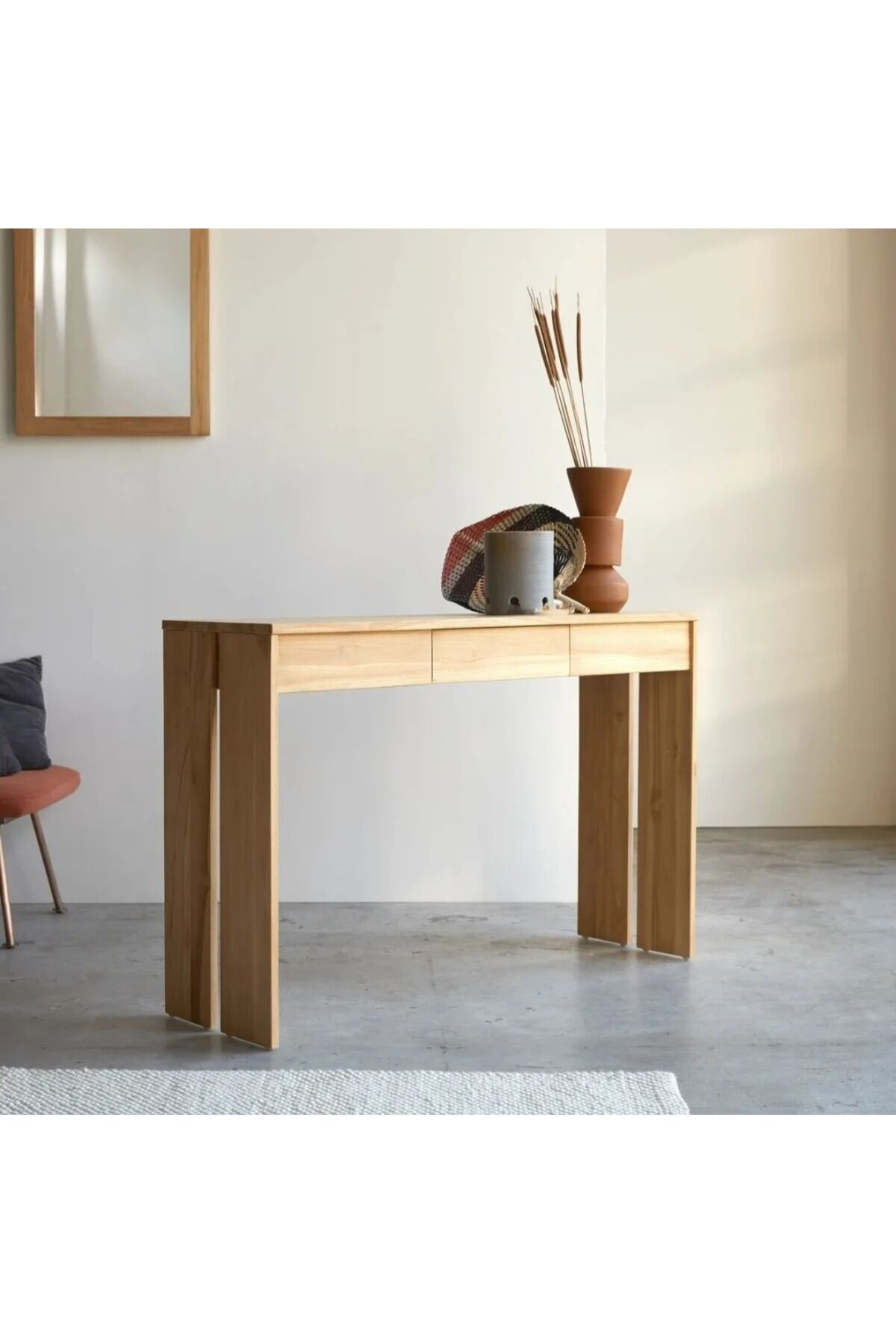  Masif Ahşap Çekmeceli Vintage Dresuar