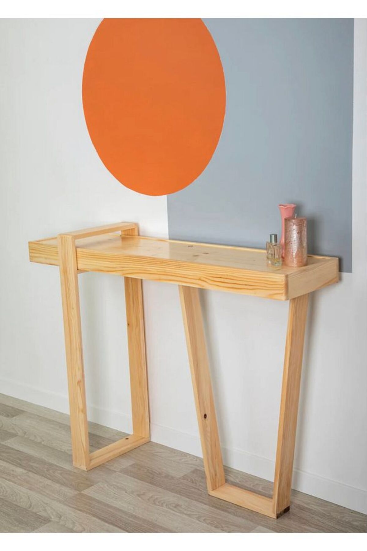  Özel Tasarım Masif Ahşap Dresuar Natural Renk 100x30xH85