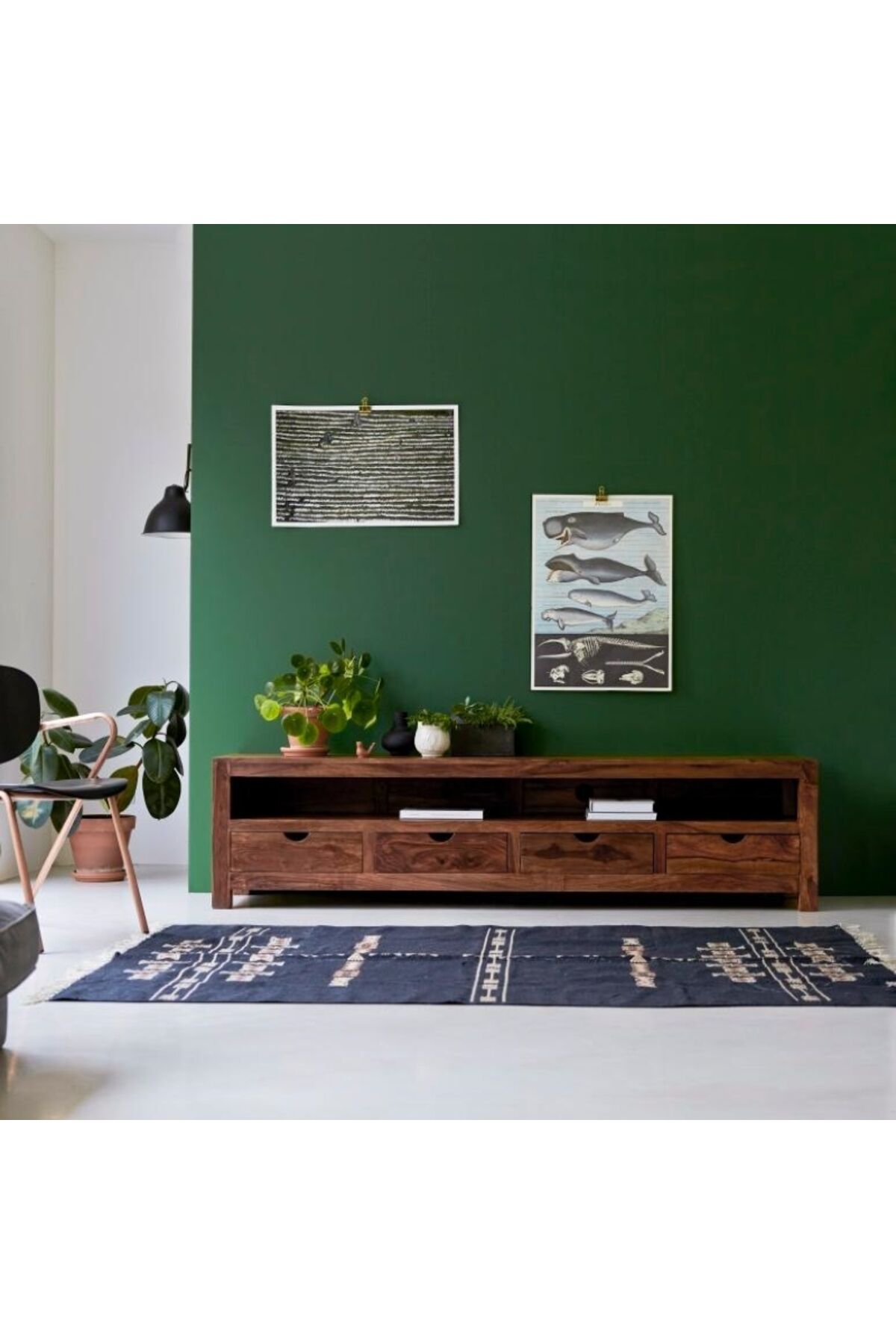 Winchester  Masif Ahşap Çekmeceli Tv Ünite