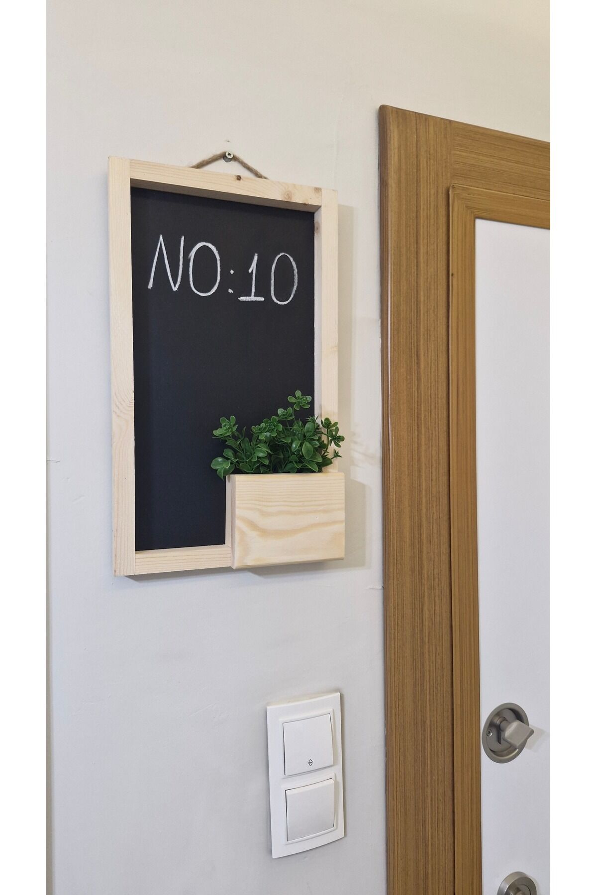  Ahşap Kapı Önü Numaralığı Yazı Tahtalı Çiçeklik Duvar Süsü Doğal Otantik Ev Hediyesi Kapı İsimliği