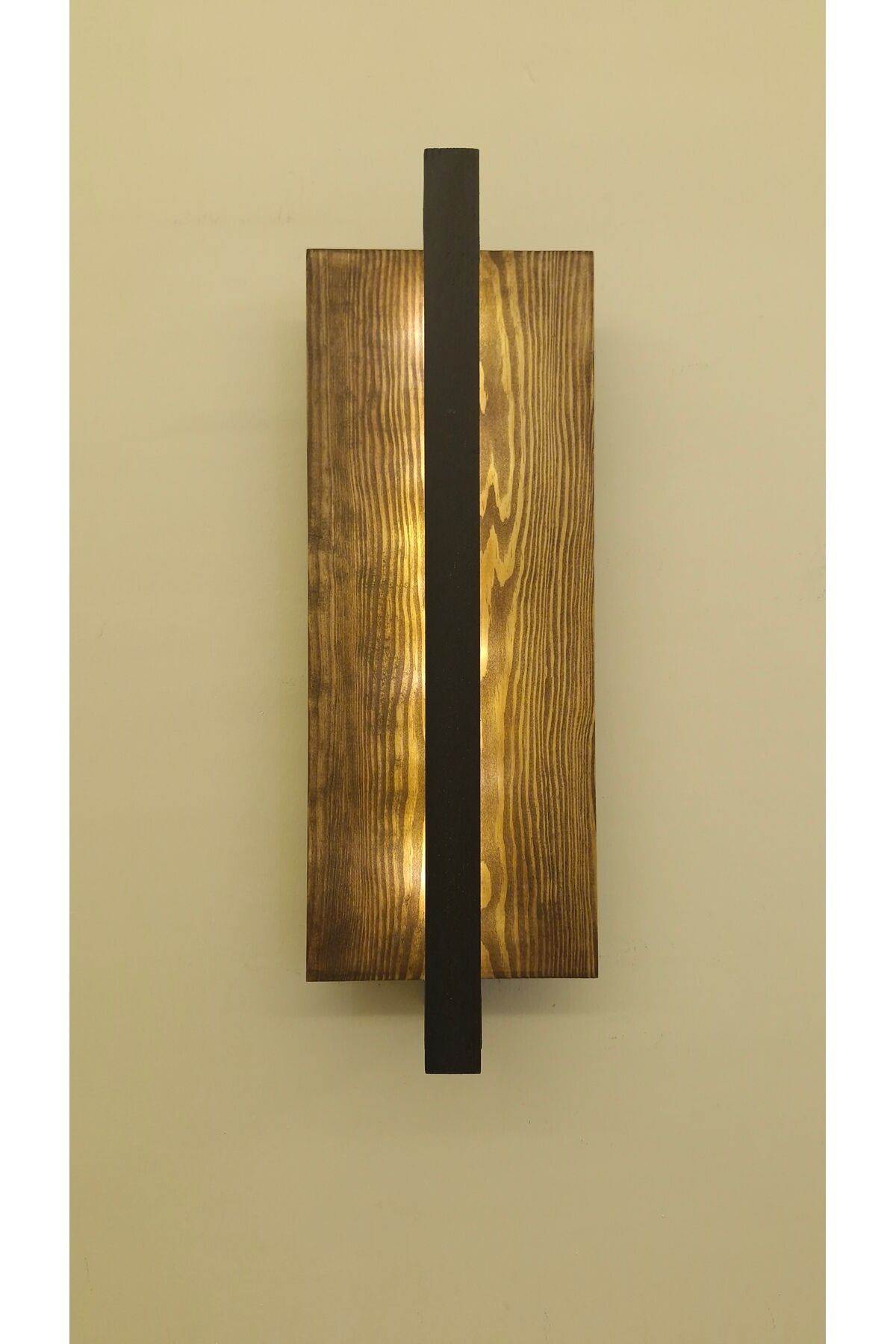  Ahşap Dekoratif Peri Ledli Aplik Duvar Balkon Antre Aksesuarı Otel Cafe Villa Bohem Rustik 40cm