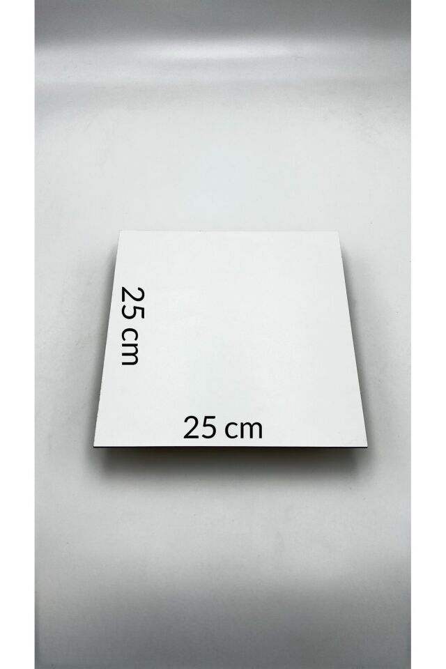  25x25 Cm Mdf Beyaz Pasta Altlığı