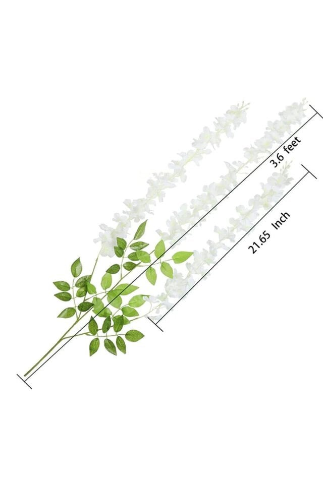  Yapay Sarkan Akasya Çiçeği 100 Cm Beyaz 12 Li Paket Ev Dekoru