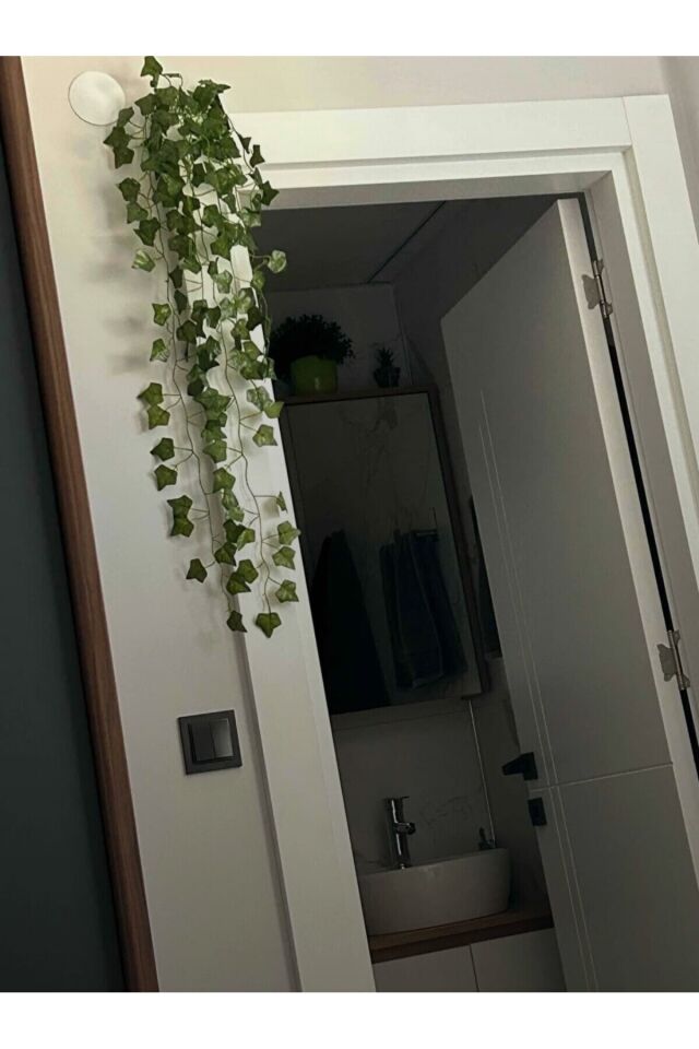  Sarkan Hadera Sarmaşık 9 Dal Dekoratif Yeşil Yapraklı Yapay Salkım Sarmaşık Ev Dekoru